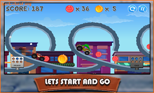 Blaze Monster Car : City Game screenshot