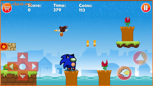 bleu hedgehog Runner Dash screenshot