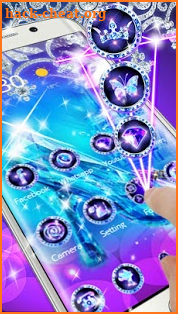 Bling Purple Blue Diamond Theme screenshot