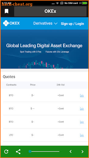 Blockchain Token Exchange screenshot