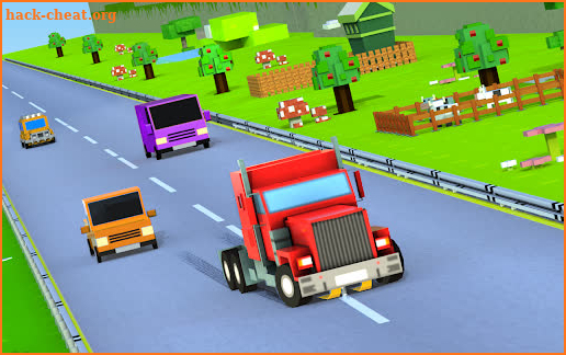 Blocky Car Highway Racer: Traffic Racing Game screenshot