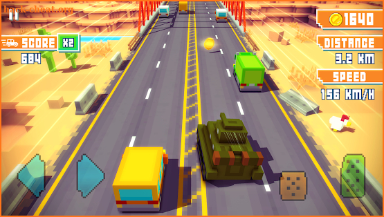 Blocky Highway: Traffic Racing screenshot