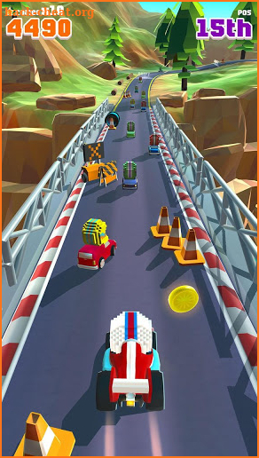 Blocky Racer - Endless Racing screenshot