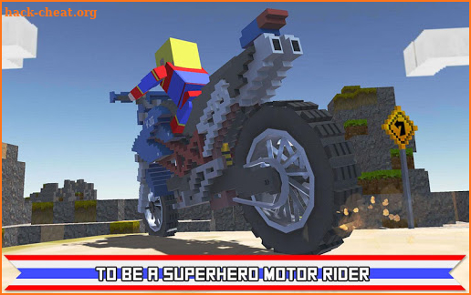 Blocky Superhero Moto Bike Sim screenshot