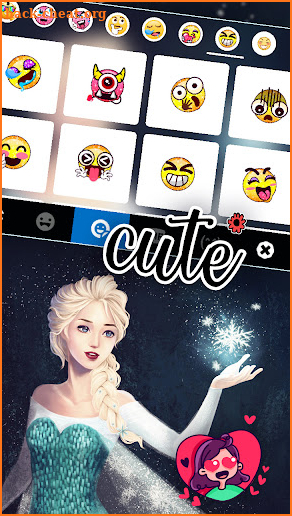 Blonde Fairy Girl Keyboard Background screenshot