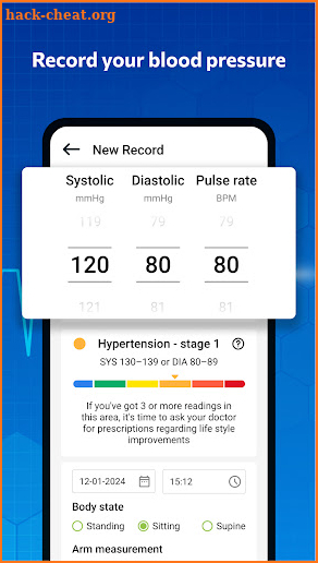 Blood pressure - Blood Sugar screenshot