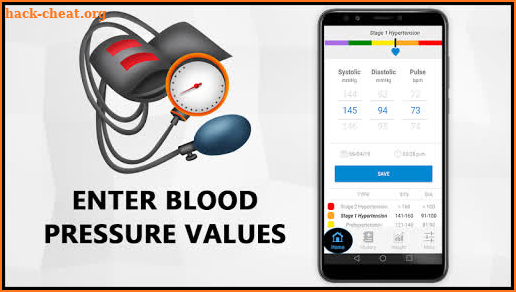 Blood Pressure Check Diary : History Log : BP Info screenshot