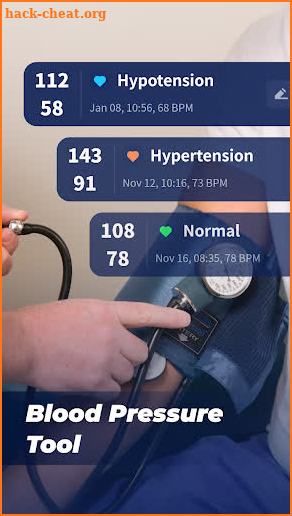 Blood Pressure Data screenshot