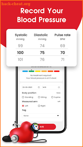 Blood pressure - Heart rate screenshot