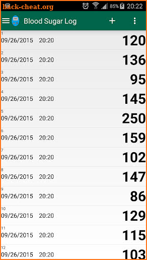 Blood Sugar Log Pro screenshot