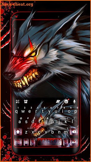 Bloody Killer Wolf Keyboard Theme screenshot