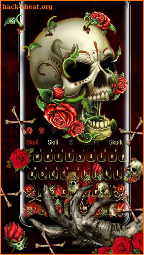 Bloody Rose Skull Gravity keyboard screenshot