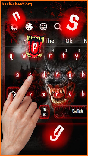 Bloody Scary Wolf Keyboard Theme screenshot