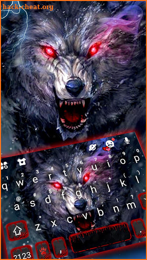 Bloody Wild Wolf Keyboard Theme screenshot