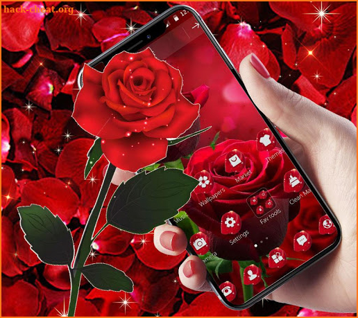 Blooming Red Rose Love Theme screenshot