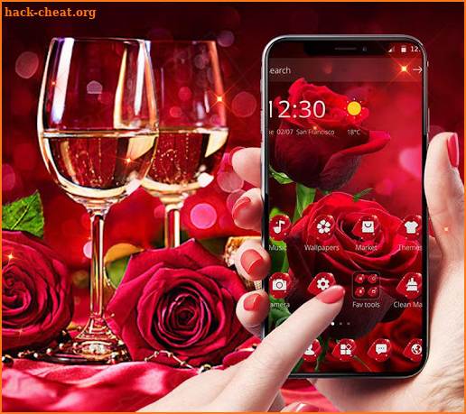 Blooming Red Rose Love Theme screenshot