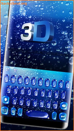 Blue 3d Water Drop Keyboard Theme screenshot