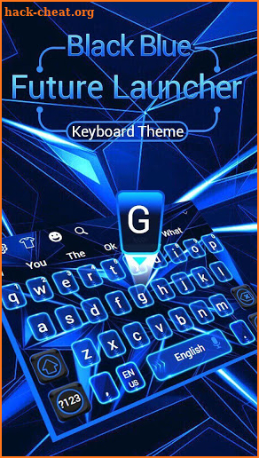 Blue Black Future Keyboard screenshot