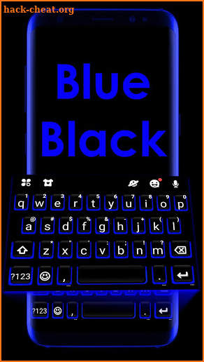 Blue Black Keyboard Theme screenshot