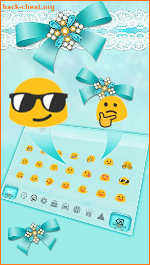 Blue Bow Keyboard Theme screenshot