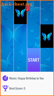 Blue Butterfly Piano Tiles 3 screenshot