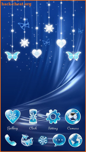 Blue Crystal Go Launcher Theme screenshot