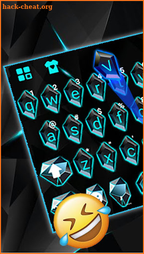 Blue Crystal Tech Keyboard Theme screenshot