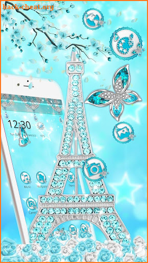 Blue Diamond Paris Theme screenshot