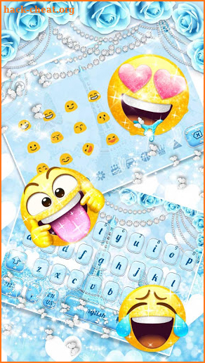 Blue Eiffel Tower Keyboard Theme screenshot