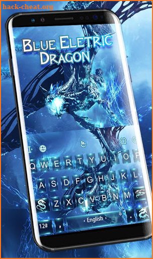 Blue Electric Dragon Keyboard Theme screenshot