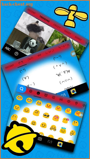 Blue Fat Cat Keyboard Theme screenshot