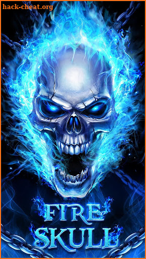 Blue Fire Skull Bone Live Wallpaper screenshot