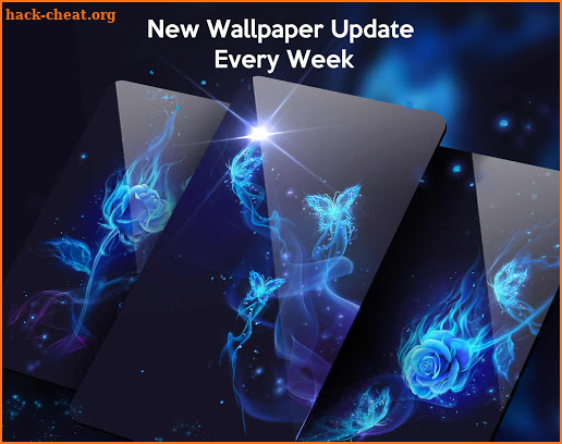 Blue Flame Rose Live Wallpaper & Launcher Themes screenshot