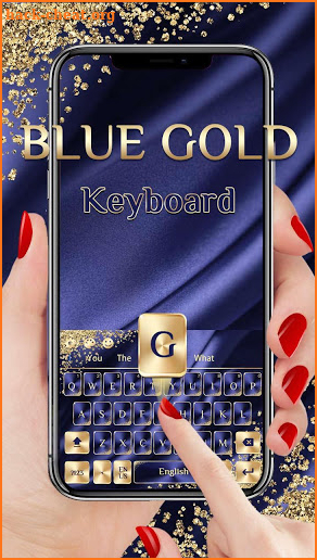 Blue Gold Luxury Keyboard screenshot