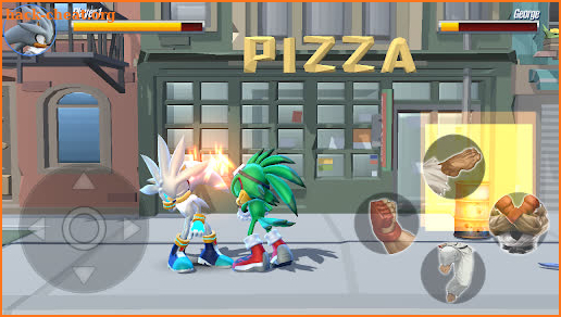 blue hedgehog beat 'em up screenshot