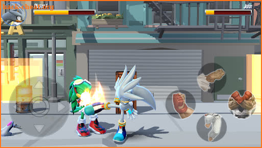 blue hedgehog beat 'em up screenshot