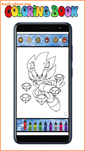 Blue Hedgehog Soni Coloring Book screenshot