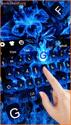 Blue Ice Fire Flower Keyboard screenshot