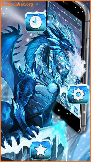 Blue Ice Horror Dragon Theme screenshot