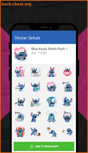 Blue Koala Stitch Stickers for WhatsApp screenshot