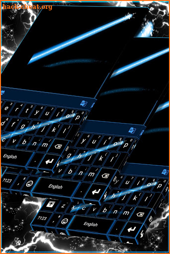 Blue Laser Keyboard Theme screenshot