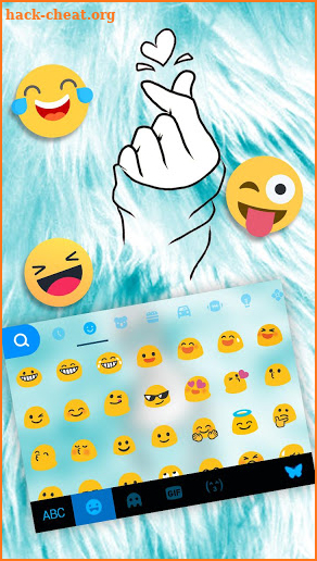 Blue Love Heart Keyboard Theme screenshot