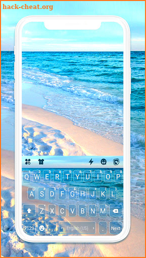 Blue Ocean Beach Keyboard Theme screenshot