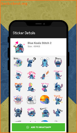 Blue Panda Stitch Stickers for WhatsApp screenshot