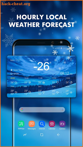 Blue sky forecast widget theme&clock screenshot