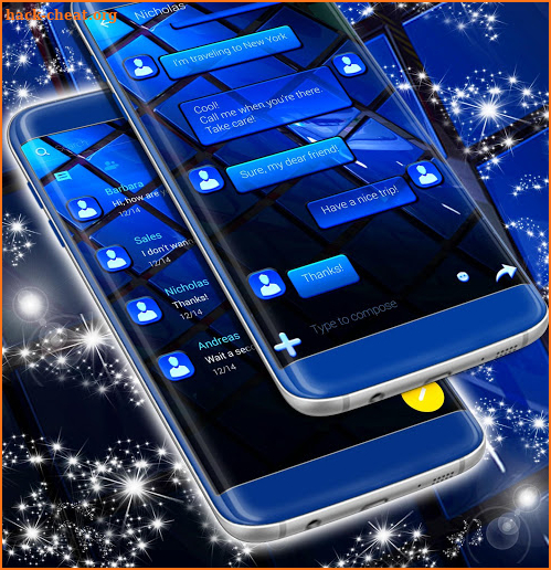 Blue SMS Theme 2019 screenshot