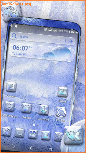 Blue Texture Launcher Theme screenshot