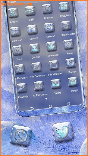 Blue Texture Launcher Theme screenshot