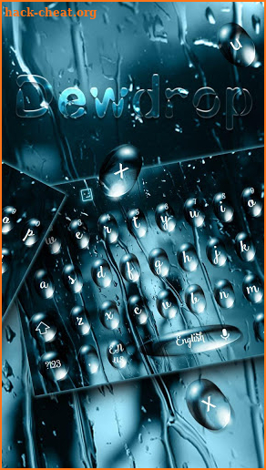 Blue Water Droplet Texture Keyboard screenshot