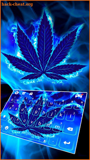 Blue Weed Glow Keyboard Theme screenshot